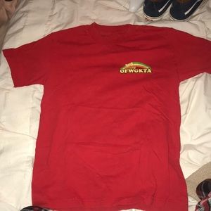 OFWGKTA, red, short sleeve tee shirt